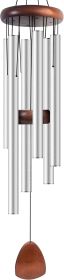 Large Aluminium Wind Chimes 37 Inches to Create a Zen Atmosphere Suitable for Outdoor, Garden (Color: Silver)