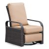 Outdoor Patio Rattan Wicker Swivel Recliner Chair;  Adjustable Reclining Chair 360Â° Rotating with Water Resistant Cushions