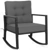 1PC Patio Rattan Rocker Outdoor Glider Rocking Chair Cushion Lawn