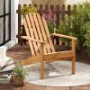 Acacia Wood Outdoor Adirondack Chair with Ergonomic Design