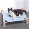 Cat & Dog Hammock Bed “ Wooden Elevated Pet Cot with Breathable Mesh “ Raised Cat Bed for Small Pets