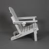 Adirondack Chair, Outdoor Chair, Folding Chair&nbsp;with Dual Cup Holder, HDPE Composite Folding Design and Wood Texture for Patio, Garden, Deck