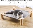 Cat & Dog Hammock Bed “ Wooden Elevated Pet Cot with Breathable Mesh “ Raised Cat Bed for Small Pets