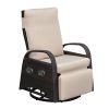 Adjustable Outdoor 360Â° Swivel Rattan Recliner Chair with Cushion for Patio, Porch, Yard and Garden