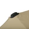 10ft Offset Patio Umbrella, Hanging Cantilever Umbrella, Square Shape, Aluminum Cross Base, Tilt, 360-Degree Rotation, Beige