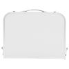 Folding Camping Table, Adjustable Height Portable Side Tables, Aluminum MDF Beach Table with Mesh Layer, Carrying Handle