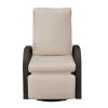Adjustable Outdoor 360Â° Swivel Rattan Recliner Chair with Cushion for Patio, Porch, Yard and Garden