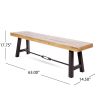 Catriona Acacia Wood Outdoor Bench (Set of 2)
