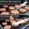 22PCS Heavy Duty BBQ Grill Accessories Set, Non-Slip Grill Tools for Outdoor Grill Set Stainless Steel Grill Utensils Set