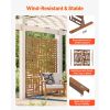 Metal Privacy Screen, 47" W x 76" H, Outdoor Privacy Screens 3-Panel, Freestanding Outdoor Divider with Stand
