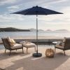 9FT Outdoor Patio Umbrella,Outdoor Table Umbrella with 6 Sturdy Ribs, Push Button Tilt and Crank,Yard Umbrella, Market Umbrella for Deck, Backyard, Po