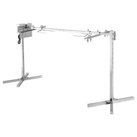 Rotisserie Grill, AC120V 8 Level Height Electric Rotisserie Grill Kit, BBQ Grills Rotisseries Kit with 132 lbs Load Capacity, 38W Motor, Stainless Ste (size: 56 inch-132 lbs)