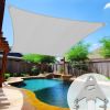 Super Ring 20'x20'x20' Beige Triangle Sun Shade Sail, Commercial Grade UPF50 Canopy, 280 GSM Heavy Duty Fabric, 98% UV Blockage, Reinforced Corners &