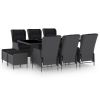 Outdoor Dining Set Dark Grey