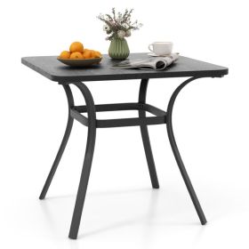 Outdoor Patio Bar Coffee Table for Backyard Garden (Color: Grey)
