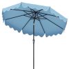 9 Feet Patio Umbrella with Crank Handle and Push Button Tilt
