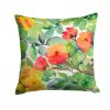 Connecticut Mountain Laurels in Watercolor Throw Pillow Machine Washable, Indoor Outdoor Decorative Pillow for Couch, Bed or Patio, 14Hx14W