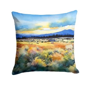 Nevada Sagebrush in Watercolor Throw Pillow Machine Washable, Indoor Outdoor Decorative Pillow for Couch, Bed or Patio, 18Hx18W (default: Default)