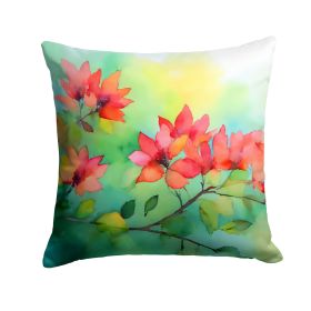 Missouri Hawthorns in Watercolor Throw Pillow Machine Washable, Indoor Outdoor Decorative Pillow for Couch, Bed or Patio, 14Hx14W (default: Default)