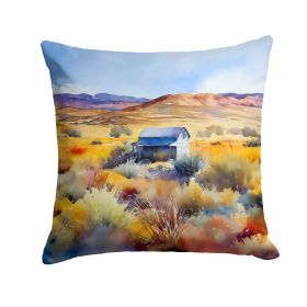 Nevada Sagebrush in Watercolor Throw Pillow Machine Washable, Indoor Outdoor Decorative Pillow for Couch, Bed or Patio, 14Hx14W (default: Default)