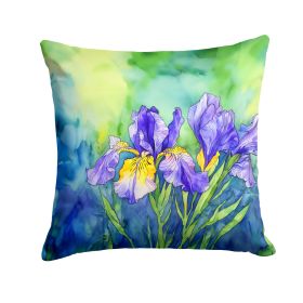 Tennessee Iris in Watercolor Throw Pillow Machine Washable, Indoor Outdoor Decorative Pillow for Couch, Bed or Patio, 14Hx14W (default: Default)