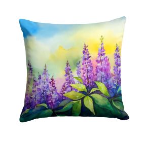 Idaho Syringa in Watercolor Throw Pillow Machine Washable, Indoor Outdoor Decorative Pillow for Couch, Bed or Patio, 14Hx14W (default: Default)