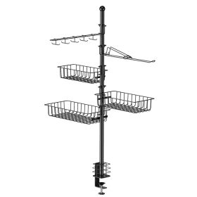Griddle Caddy With Paper Towel Holder Hook Baskets BBQ Accessories Storage Rack Vertical Standing BBQ Organizer Grill Utensil Storage Fit For Blacksto (Color: Gray, size: One size)