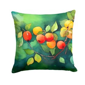 Missouri Hawthorns in Watercolor Throw Pillow Machine Washable, Indoor Outdoor Decorative Pillow for Couch, Bed or Patio, 18Hx18W (default: Default)