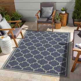 Sunshine GC_HAR2004 Blue 7 ft. 10 in. x 10 ft. 3 in. Indoor/Outdoor Area Rug (Color: as Pic)
