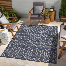 Sunshine GC_HAR2019 Blue 7 ft. 10 in. x 10 ft. 3 in. Indoor/Outdoor Area Rug (Color: as Pic)