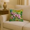 Mississippi Magnolia in Watercolor Throw Pillow Machine Washable, Indoor Outdoor Decorative Pillow for Couch, Bed or Patio, 18Hx18W
