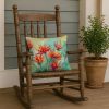 Wyoming Indian Paintbrush in Watercolor Throw Pillow Machine Washable, Indoor Outdoor Decorative Pillow for Couch, Bed or Patio, 18Hx18W