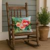Georgia Cherokee Rose in Watercolor Throw Pillow Machine Washable, Indoor Outdoor Decorative Pillow for Couch, Bed or Patio, 18Hx18W