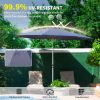 10FT Patio Umbrella, Outdoor Table Umbrella with Push Button Tilt and Crank, UV Protection Waterproof Market Sun Umbrella with 8 Sturdy Ribs for Garde