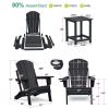 Patio Folding Adirondack Chair Weather Resistant, Outdoor HDPE Foldable Lawn Chair