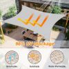 Super Ring 20'x20'x20' Beige Triangle Sun Shade Sail, Commercial Grade UPF50 Canopy, 280 GSM Heavy Duty Fabric, 98% UV Blockage, Reinforced Corners &