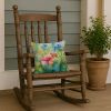 Alaska Forget-me-nots in Watercolor Throw Pillow Machine Washable, Indoor Outdoor Decorative Pillow for Couch, Bed or Patio, 14Hx14W