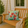 Wyoming Indian Paintbrush in Watercolor Throw Pillow Machine Washable, Indoor Outdoor Decorative Pillow for Couch, Bed or Patio, 18Hx18W