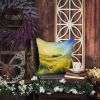 Nebraska Goldenrod in Watercolor Throw Pillow Machine Washable, Indoor Outdoor Decorative Pillow for Couch, Bed or Patio, 18Hx18W