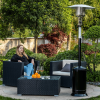 Outdoor Patio Propane Heater with Portable Wheels 47,000 BTU 88 inch Standing Gas Outside Heater Stainless Steel Burner Commercial & Residential Hamme