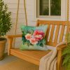 Georgia Cherokee Rose in Watercolor Throw Pillow Machine Washable, Indoor Outdoor Decorative Pillow for Couch, Bed or Patio, 18Hx18W