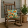 California California Poppies in Watercolor Throw Pillow Machine Washable, Indoor Outdoor Decorative Pillow for Couch, Bed or Patio, 18Hx18W