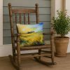 Nebraska Goldenrod in Watercolor Throw Pillow Machine Washable, Indoor Outdoor Decorative Pillow for Couch, Bed or Patio, 18Hx18W