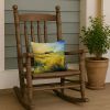 Nebraska Goldenrod in Watercolor Throw Pillow Machine Washable, Indoor Outdoor Decorative Pillow for Couch, Bed or Patio, 14Hx14W