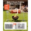 Rotisserie Grill, AC120V 8 Level Height Electric Rotisserie Grill Kit, BBQ Grills Rotisseries Kit with 132 lbs Load Capacity, 38W Motor, Stainless Ste