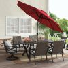 9' Red Crank Lift and 3 Position Tilt Patio Umbrella