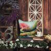 North Carolina Dogwoods in Watercolor Throw Pillow Machine Washable, Indoor Outdoor Decorative Pillow for Couch, Bed or Patio, 18Hx18W