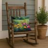 North Dakota Wild Prairie Roses in Watercolor Throw Pillow Machine Washable, Indoor Outdoor Decorative Pillow for Couch, Bed or Patio, 18Hx18W