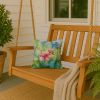 Alaska Forget-me-nots in Watercolor Throw Pillow Machine Washable, Indoor Outdoor Decorative Pillow for Couch, Bed or Patio, 14Hx14W