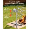 Rotisserie Grill, AC120V 8 Level Height Electric Rotisserie Grill Kit, BBQ Grills Rotisseries Kit with 132 lbs Load Capacity, 38W Motor, Stainless Ste